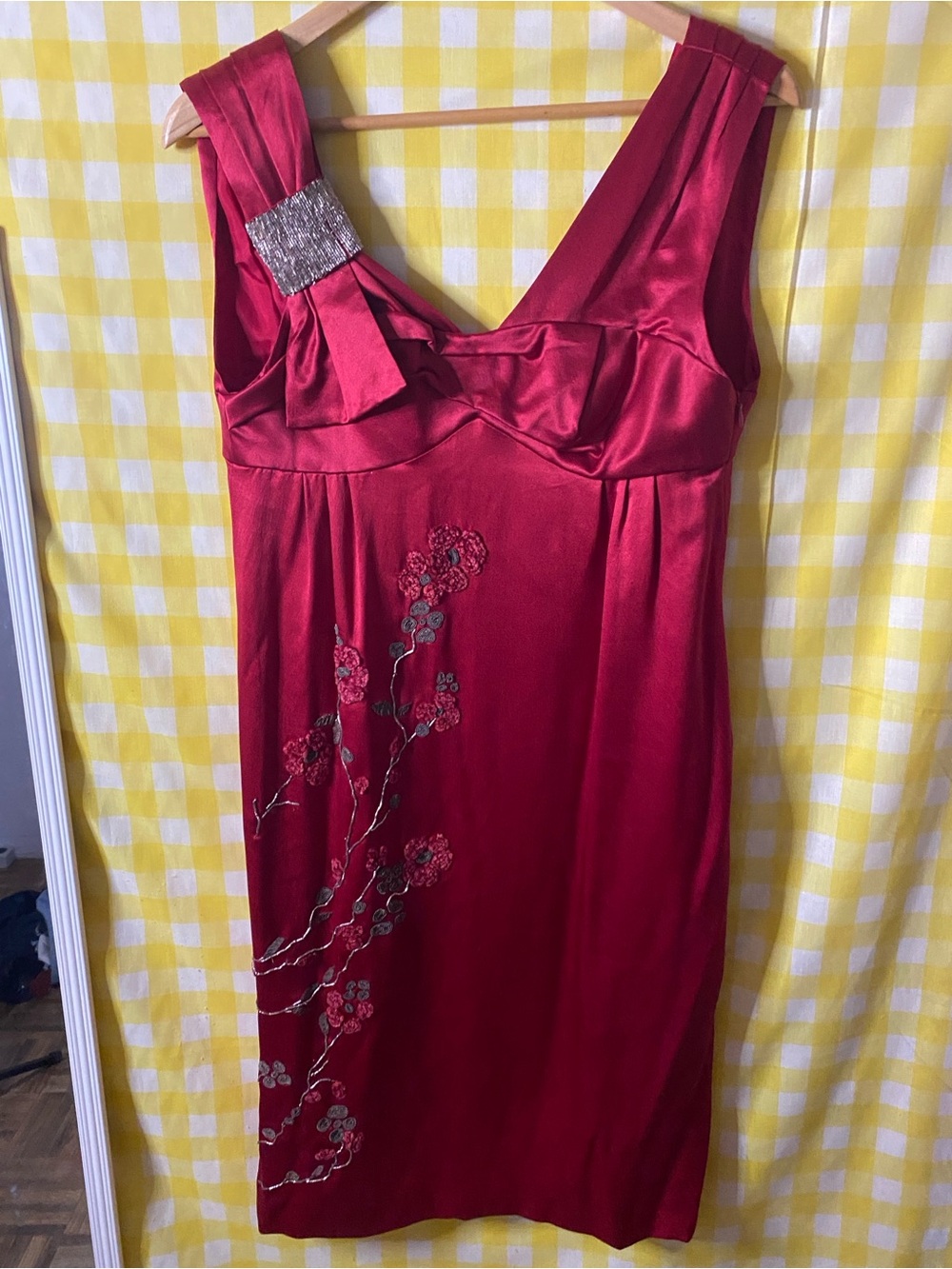 Vintage Luca Luca Silk Dress in Maroon